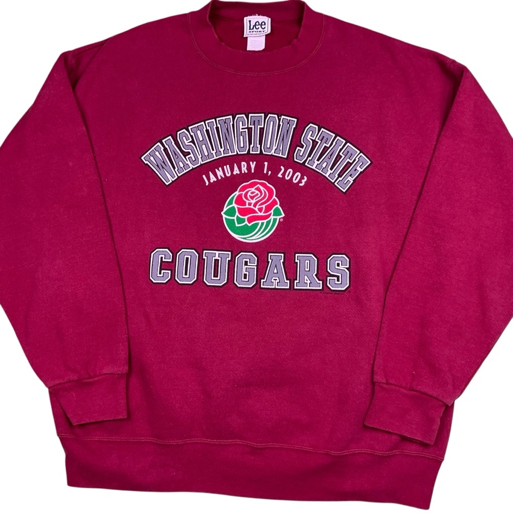 Vintage Washington State Cougars 2003 crimson and gray Rose Bowl Crewneck large